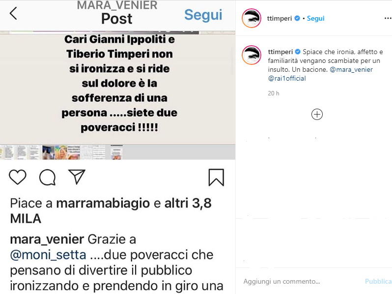 Mara Venier Smonta Gianni Ippoliti E Tiberio Timperi Due Poveracci Ironia Becera